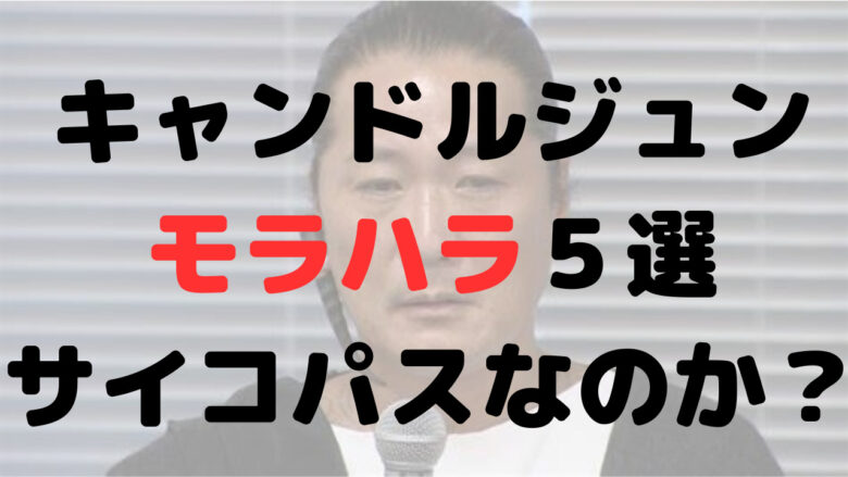 キャンドルジュンはモラハラ？理由5選！性格が悪くて発言が怖い？